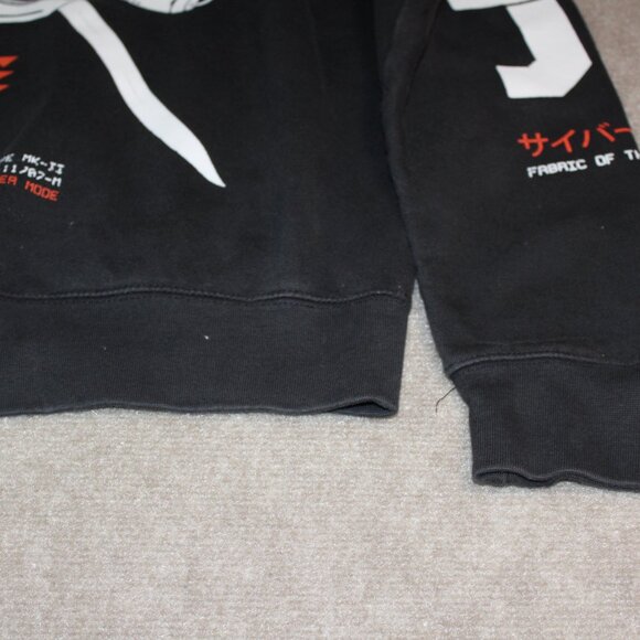 Fabric of the Universe Black Graphic Hoodie with White and Red Accents - Picture 8 of 10